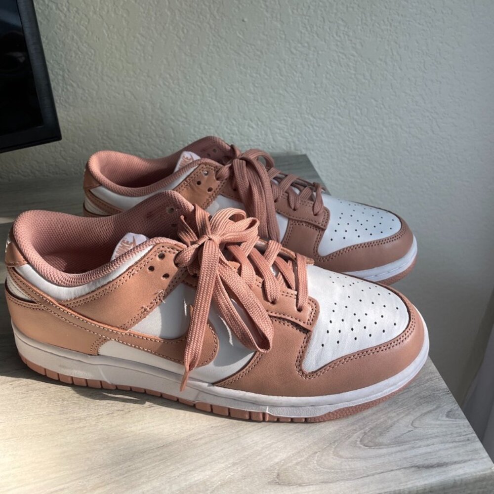 Nike Dunk Low, White/Rose Whisper, Pink/White, Size Women's 9.5